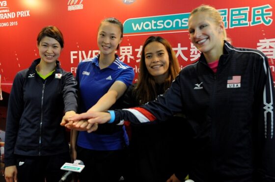 香港大会前日記者会見を開催 FIVBワールドグランプリ2015