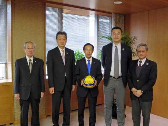 「FIVBネーションズリーグ2020」開催地京都府と富山県を表敬訪問