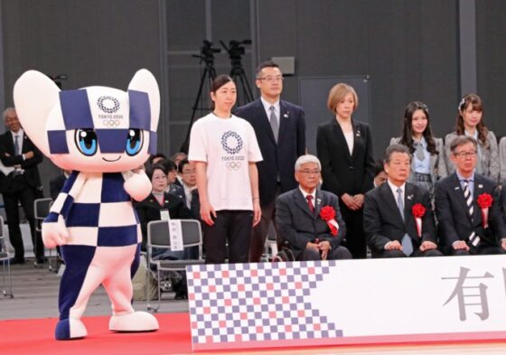 有明アリーナ完成披露式典　女子日本代表が会場で初プレー
