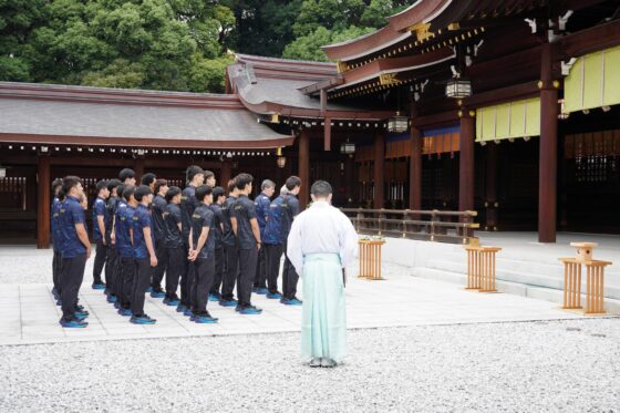 男子日本代表チームが明治神宮に参拝
