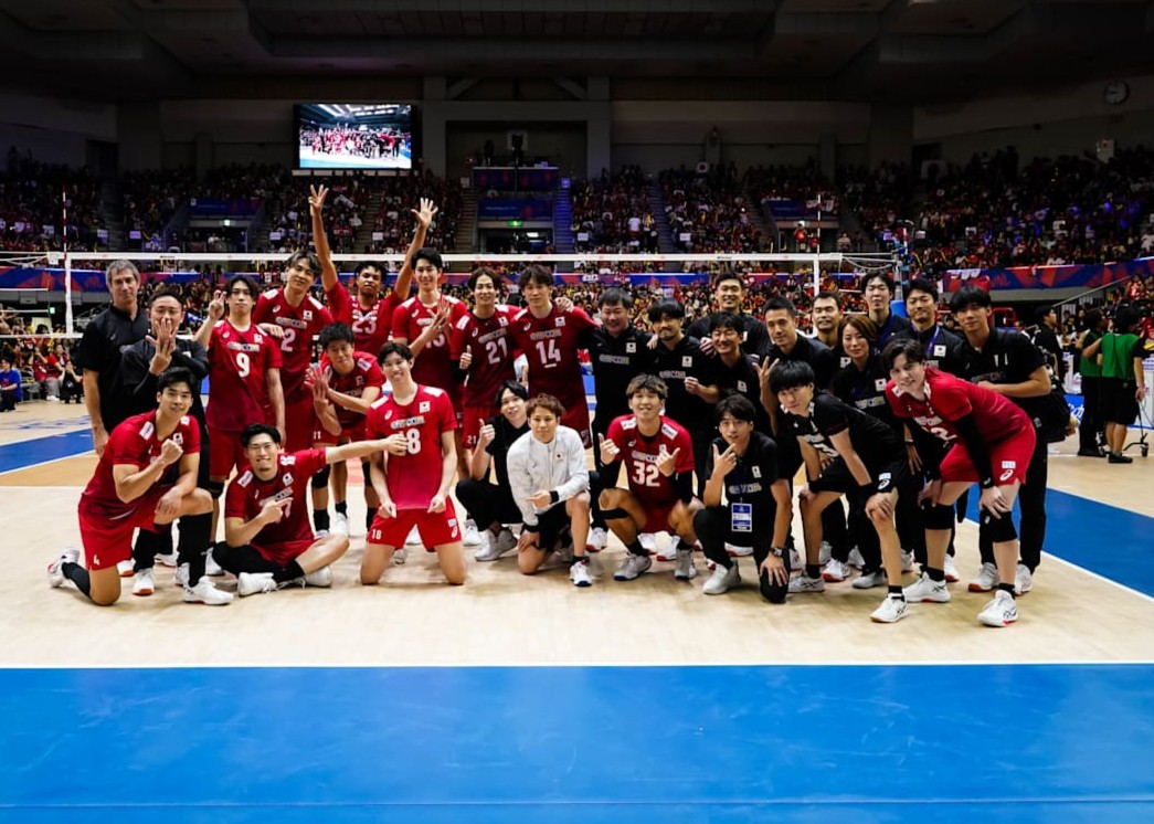 千葉大会最終戦アメリカにストレートで勝利し、ファイナルラウンド進出を決める 男子ネーションズリーグ