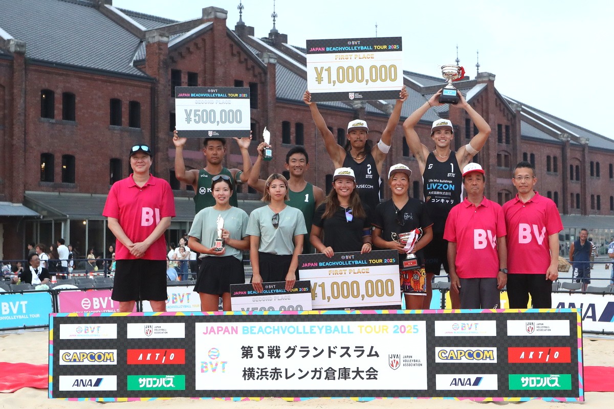 ジャパンツアー横浜赤レンガ倉庫大会　女子は伊藤/沢目組が今季3勝目　男子は黒川/長谷川組が2勝目