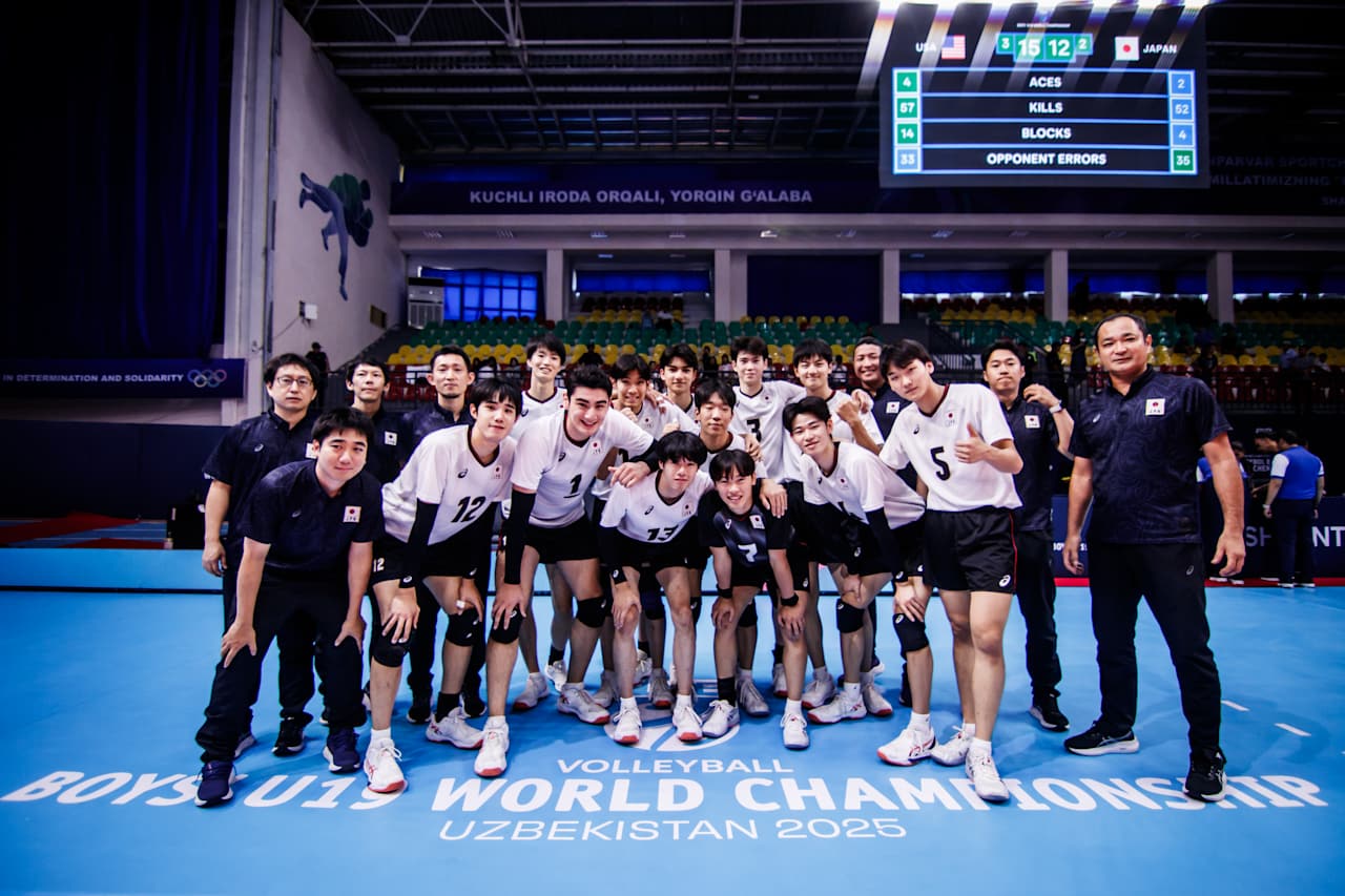 アメリカにフルセットで敗れ16位　男子U19世界選手権大会