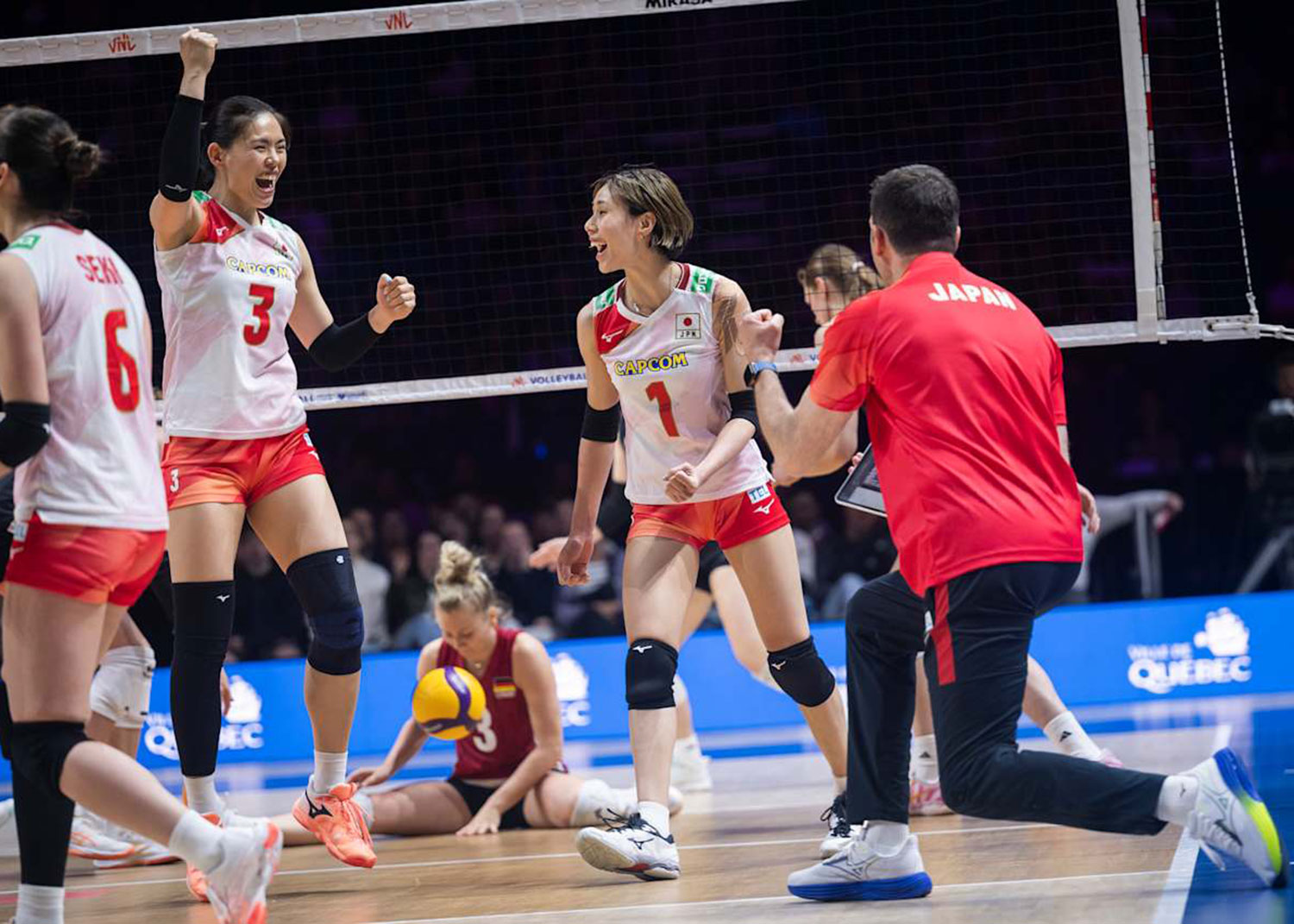 ドイツにストレートで勝利し、連勝を3に伸ばす　女子ネーションズリーグ