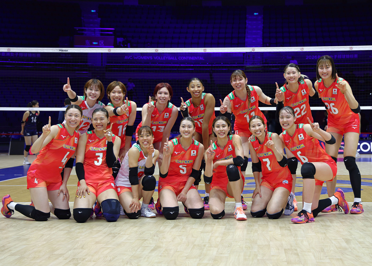 ホンコンチャイナにストレートで勝利し幸先良くスタートする　2026女子アジア選手権大会