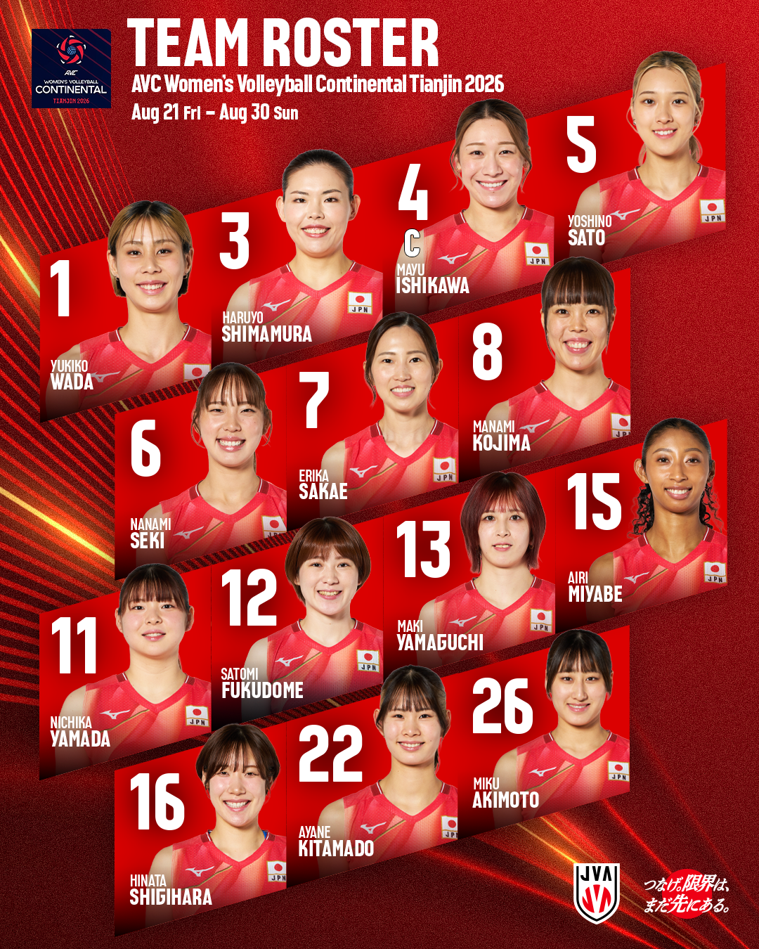 バレーボール女子日本代表 2026女子アジア選手権大会 出場選手14人決定