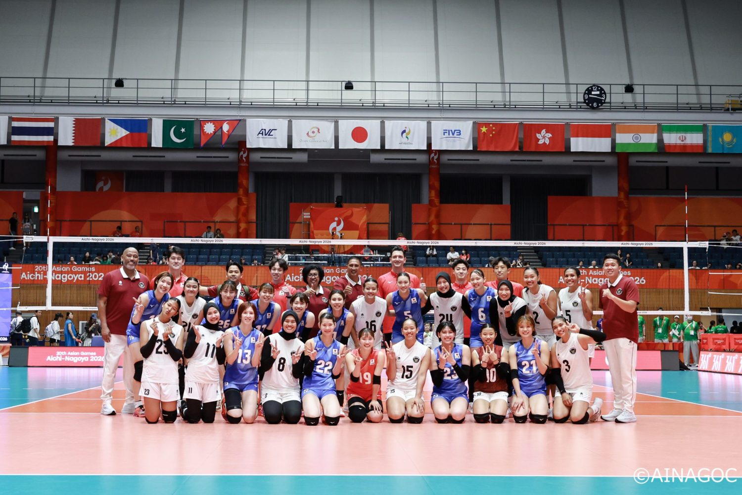 インドネシアに勝利しA組1位通過で準々決勝進出を決める　第20回アジア競技大会（2026/愛知・名古屋）女子バレーボール競技
