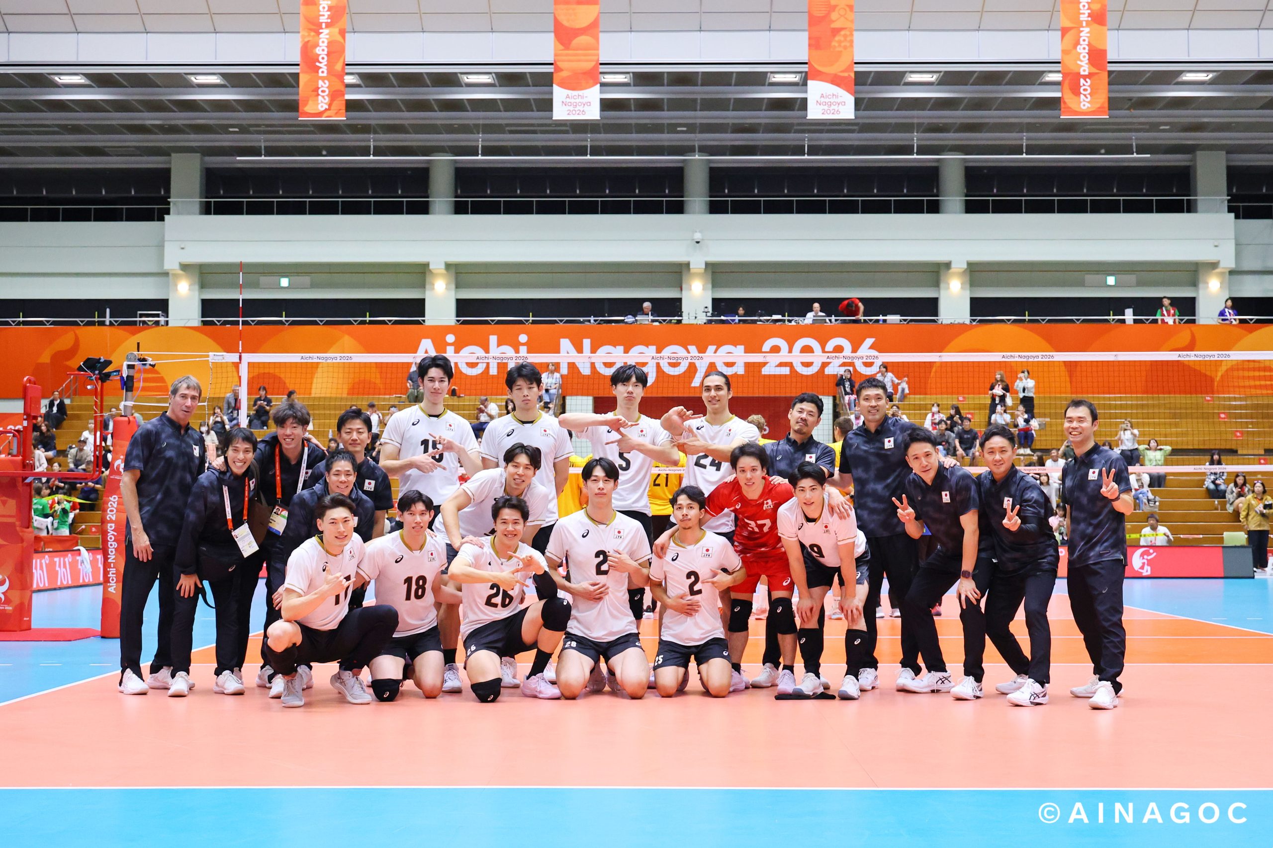 カザフスタンにストレートで勝利し、開幕2連勝　第20回アジア競技大会（2026/愛知・名古屋）男子バレーボール競技