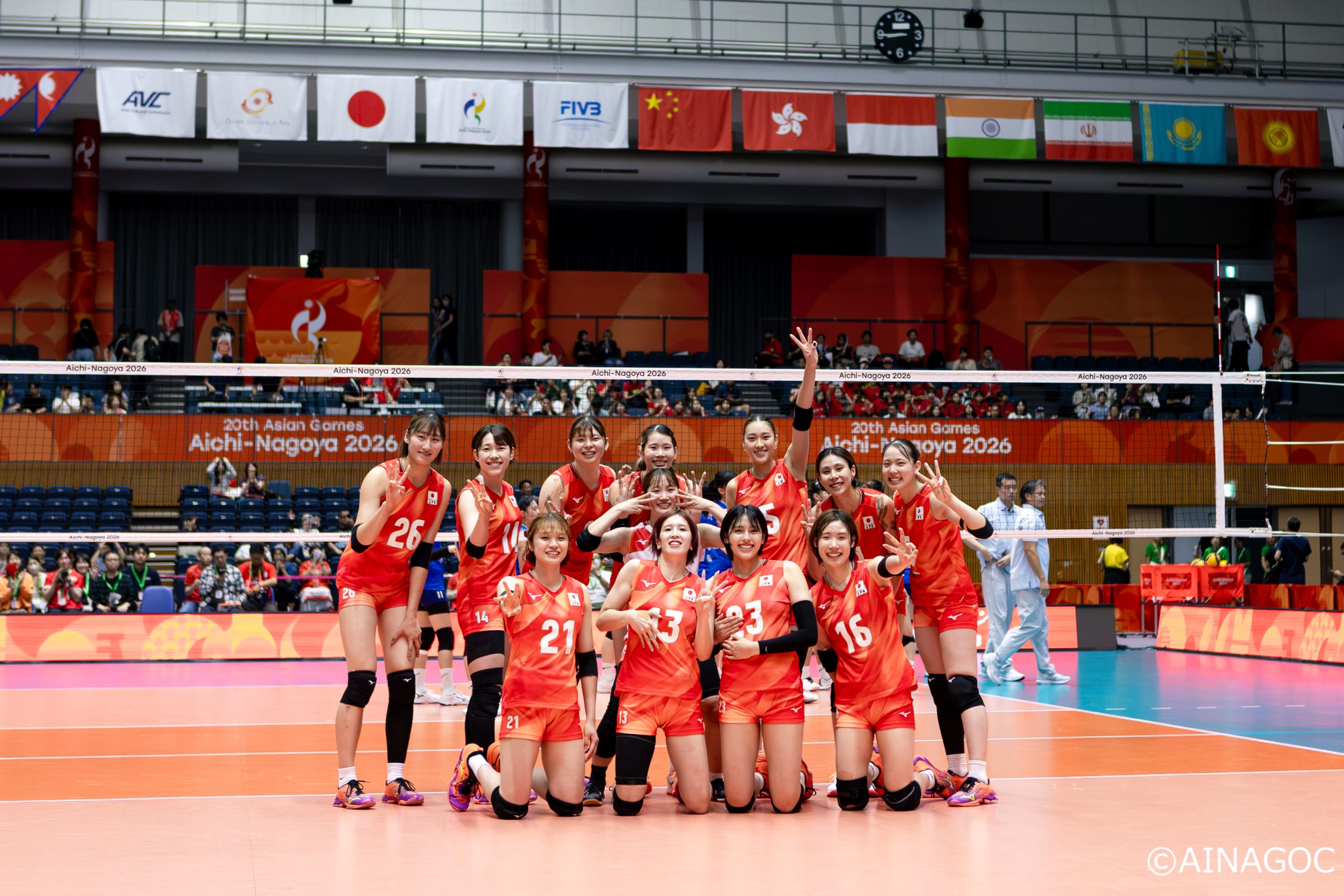 チャイニーズタイペイに準々決勝で勝利 第20回アジア競技大会(2026/愛知・名古屋)女子バレーボール競技