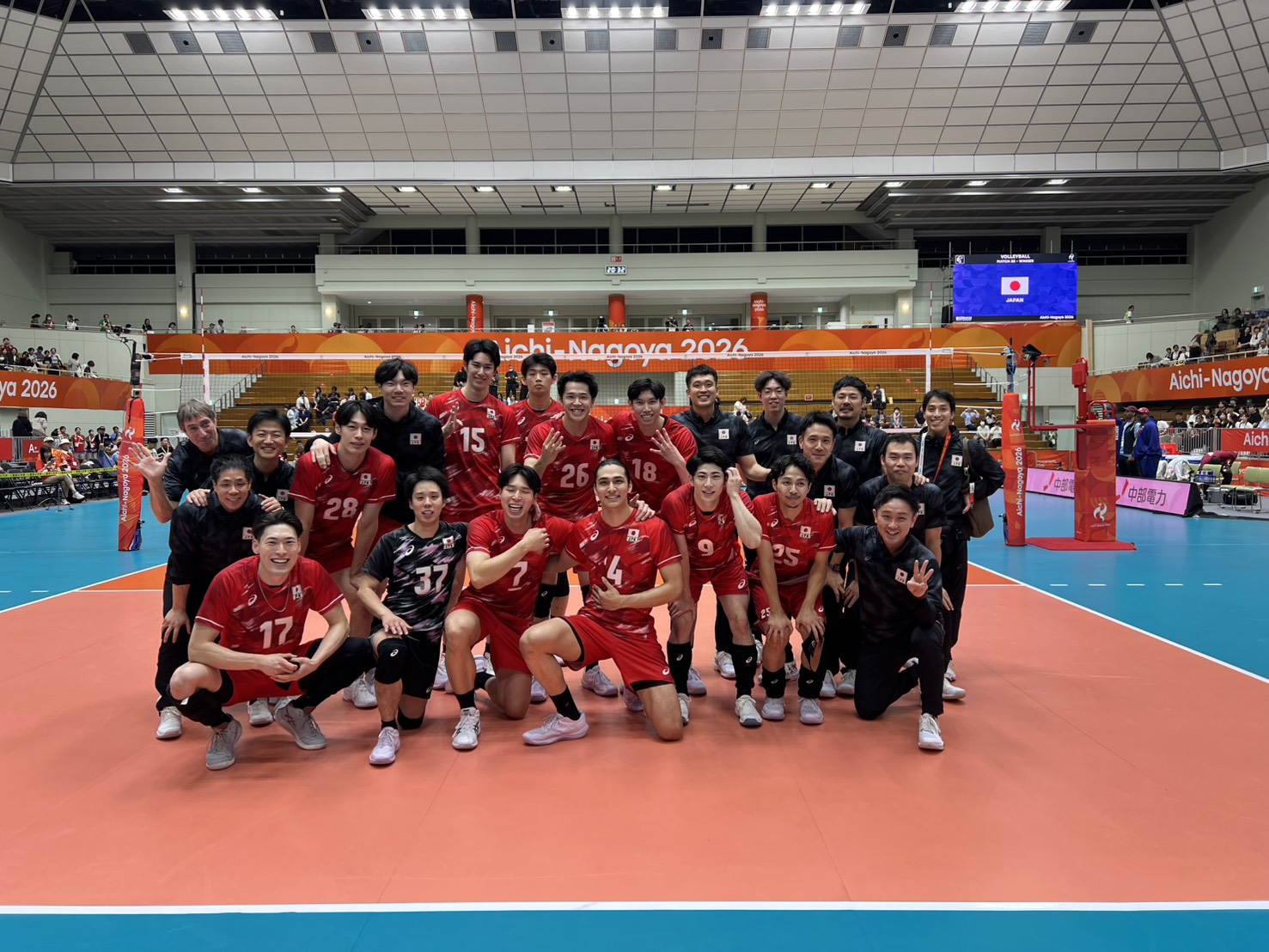 カタールにストレートで勝利し、準決勝進出 第20回アジア競技大会(2026/愛知・名古屋)男子バレーボール競技