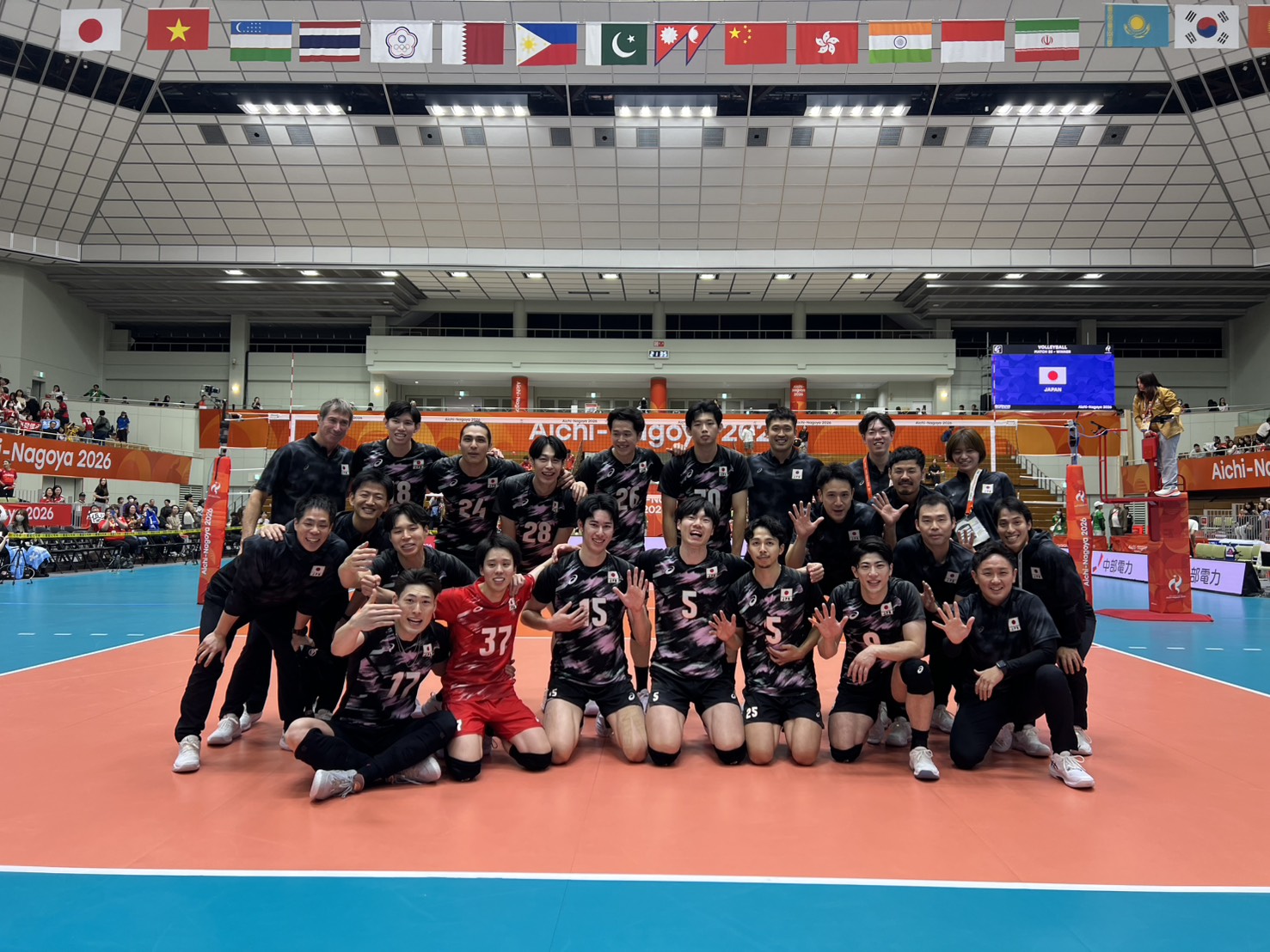 中国とのフルセットの接戦を制し決勝進出を決める　第20回アジア競技大会（2026/愛知・名古屋）男子バレーボール競技