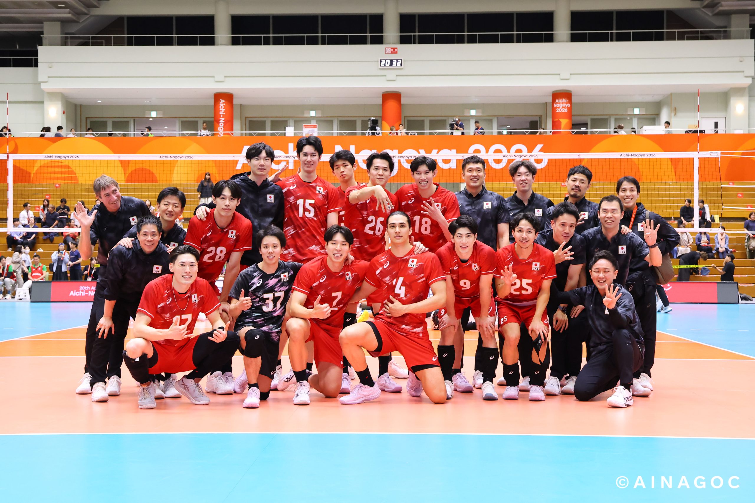 カタールにストレートで勝利し、準決勝進出 第20回アジア競技大会(2026/愛知・名古屋)男子バレーボール競技