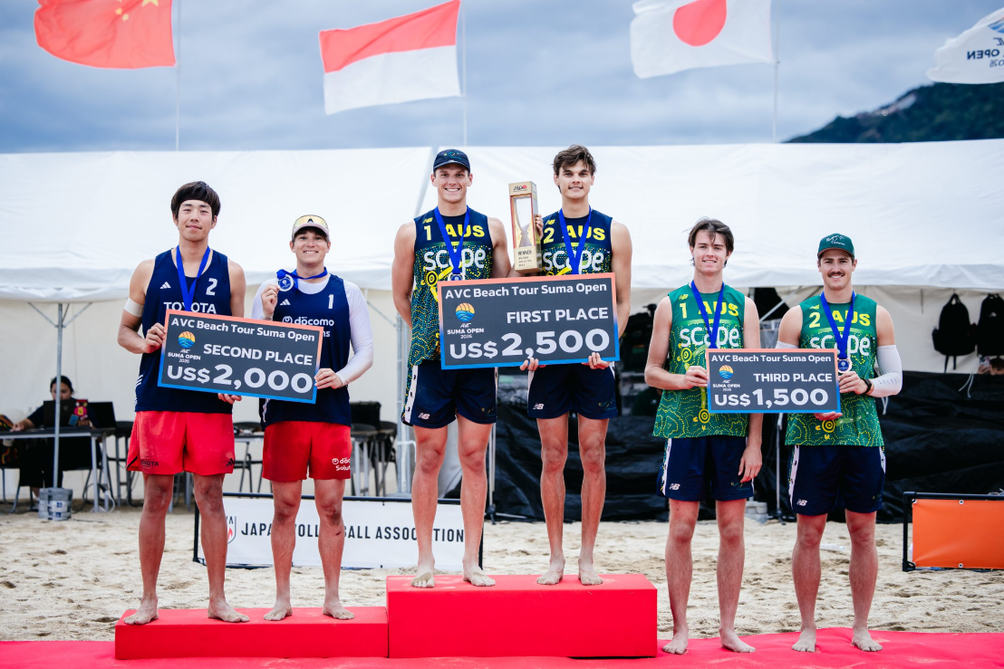 9年ぶりの国内開催 アジアビーチツアー須磨オープンで黒川 魁／安達 龍一組が準優勝
